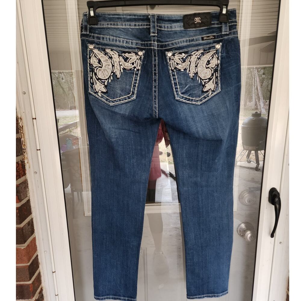Miss Me Jeans Women's Signature Skinny Embellished Pockets Size 31 - Picture 2 of 15